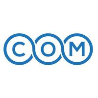COM letter logo design on white background. COM creative initials letter logo concept. COM letter design. vector