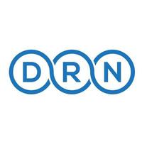 diseño de logotipo de letra drn sobre fondo negro. concepto de logotipo de letra inicial creativa drn. diseño de letra vectorial drn. vector