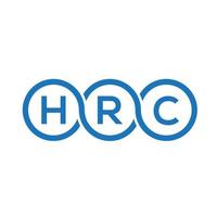 diseño de logotipo de letra hrc sobre fondo blanco. concepto de logotipo de letra de iniciales creativas hrc. diseño de carta hrc. vector