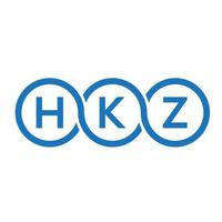 diseño de logotipo de letra hkz sobre fondo blanco. concepto de logotipo de letra de iniciales creativas hkz. diseño de letras hkz. vector