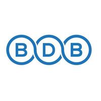 diseño de logotipo de letra bdb sobre fondo blanco. concepto de logotipo de letra de iniciales creativas bdb. diseño de letras bdb. vector