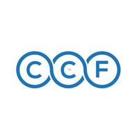 CCF letter logo design on white background. CCF creative initials letter logo concept. CCF letter design. vector