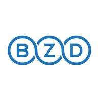 diseño de logotipo de letra bzd sobre fondo blanco. concepto de logotipo de letra de iniciales creativas bzd. diseño de letras bzd. vector