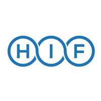 diseño de logotipo de letra hif sobre fondo blanco. concepto de logotipo de letra inicial creativa hif. diseño de letras hif. vector