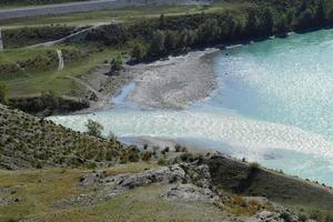 The nature of Altai. Blue Katun River photo