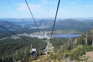 funicular at the all-season ski resort in Altai and Lake Manzherok photo