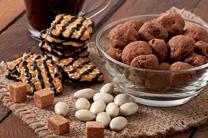 Italian cookies Florentino  with raisins and walnuts photo