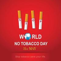 Stop Smoking. World No Tobacco Day. illustration Vector Eps 10.