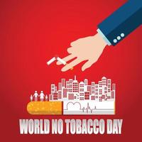 Stop Smoking. World No Tobacco Day. illustration Vector Eps 10.