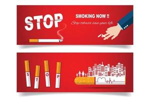 Stop Smoking. World No Tobacco Day. illustration Vector Eps 10.