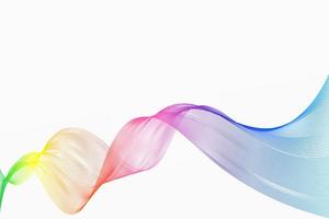 Abstract wave background design. Stylish line art background with colorful shiny waves. Curved wavy line on white background. photo