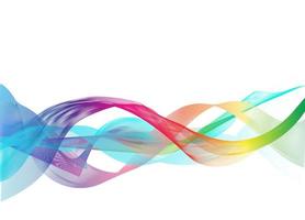 Abstract wave background design. Stylish line art background with colorful shiny waves. Curved wavy line on white background. photo