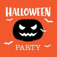 Halloween Party in Flat Design Style vector