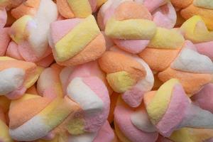 Pastel colored Marshmallow for background. photo