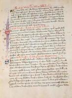 Antique manuscript sheet from Dante Divine Comedy. photo