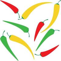 Pepper chili pattern. vector illustration