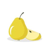 pear and slice vector illustration