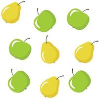 pear and apple pattern. vector illustration