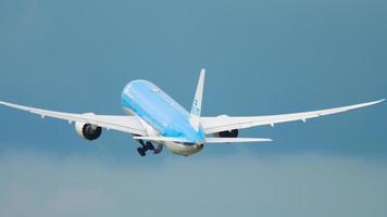 partida do klm dreamliner video