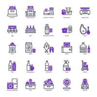 paquete de iconos de comestibles para el diseño de su sitio web, logotipo, aplicación, ui. línea de mezcla de icono de supermercado y diseño sólido. ilustración de gráficos vectoriales y trazo editable. vector