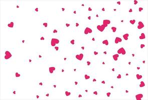 Red heart background. Love confetti background vector