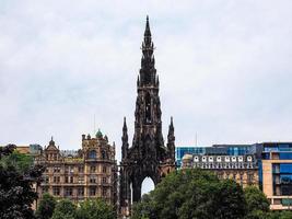 monumento hdr walter scott en edimburgo foto