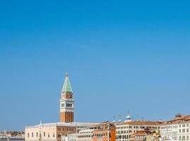 HDR St Mark square seen fron St Mark basin in Venice photo