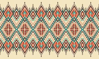 Abstract ethnic ikat chevron pattern background. ,carpet,wallpaper,clothing,wrapping,Batik,fabric,Vector illustration.embroidery style. vector