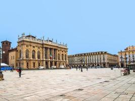 hdr piazza castello, turín foto