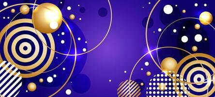 Abstract Purple and Gold Circle Background vector