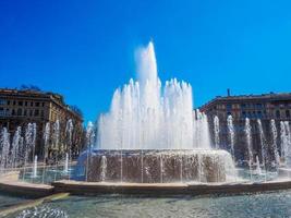 HDR Fountain in Milan photo