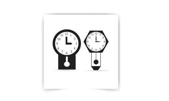 Flat design clock vector graphics