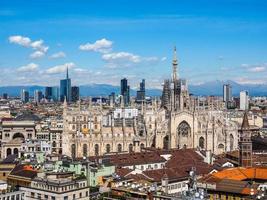 HDR Aerial view of Milan, Italy photo