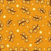 Vector graphic of seamless pattern design with yellow, and brown color scheme and also with floral theme. Perfect for pattern of textile industry