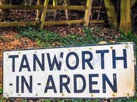 HDR Tanworth in Arden sign photo