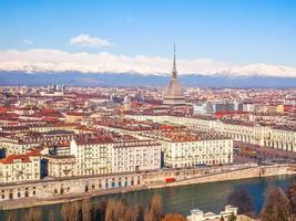 HDR Aerial view of Turin photo