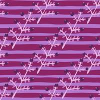 Hand drawn a sprig with berries seamless pattern. Branch with leaves and berry wallpaper. vector