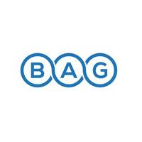 BAG letter logo design on white background. BAG creative initials letter logo concept. BAG letter design. vector