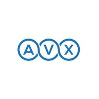 diseño de logotipo de letra avx sobre fondo blanco. concepto de logotipo de letra de iniciales creativas avx. diseño de letras avx. vector