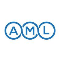 AML letter logo design on white background. AML creative initials letter logo concept. AML letter design. vector