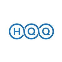 diseño de logotipo de letra hqq sobre fondo blanco. concepto de logotipo de letra de iniciales creativas hqq. diseño de letras hqq. vector