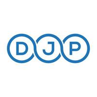 diseño de logotipo de letra djp sobre fondo negro.concepto de logotipo de letra inicial creativa djp.diseño de letra vectorial djp. vector