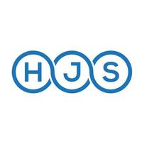 diseño de logotipo de letra hjs sobre fondo blanco. concepto de logotipo de letra de iniciales creativas hjs. diseño de letras hjs. vector