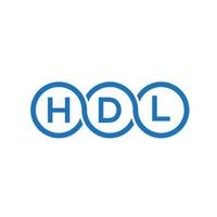 diseño de logotipo de letra hdl sobre fondo blanco. concepto de logotipo de letra de iniciales creativas hdl. diseño de letras HDL. vector