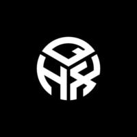 diseño de logotipo de letra qhx sobre fondo negro. concepto de logotipo de letra inicial creativa qhx. diseño de letras qhx. vector