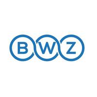 BWZ letter logo design on white background. BWZ creative initials letter logo concept. BWZ letter design. vector