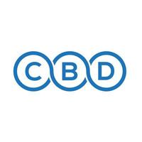 diseño de logotipo de letra cbd sobre fondo blanco. concepto de logotipo de letra de iniciales creativas cbd. diseño de letras cbd. vector