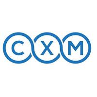 diseño de logotipo de letra cxm sobre fondo negro.concepto de logotipo de letra inicial creativa cxm.diseño de carta vectorial cxm. vector