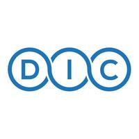 DIC letter logo design on black background.DIC creative initials letter logo concept.DIC vector letter design.