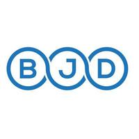 diseño de logotipo de letra bjd sobre fondo blanco. concepto de logotipo de letra de iniciales creativas bjd. diseño de letras bjd. vector
